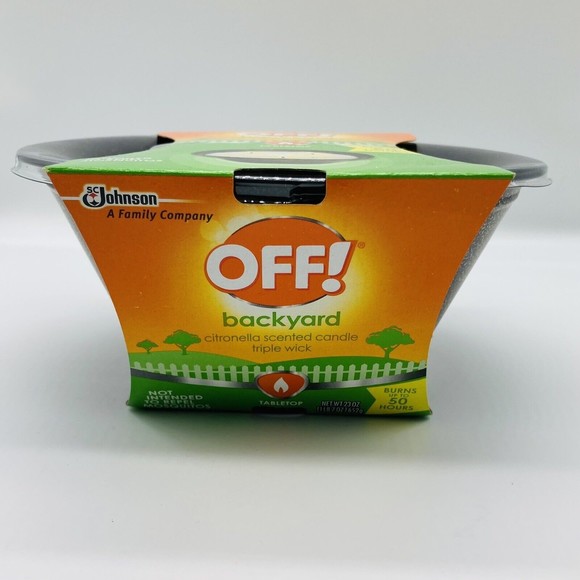 OFF! Backyard Citronella Scented Candle Triple Wick. 23 Oz Burns Up To 50 Hours - Picture 3 of 6